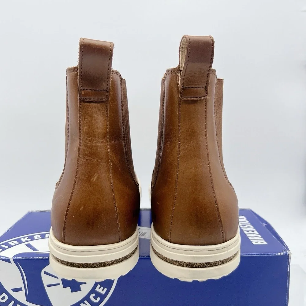 Birkenstock Men's Bend Chelsea Boots Pull On Brown Leather Size US 12 EU 45